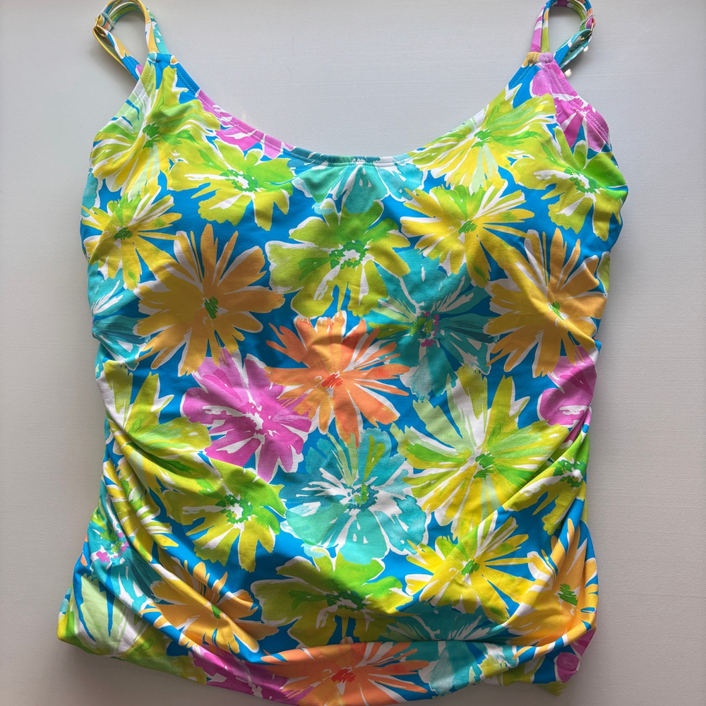 Bleu by Rod Beattie Women's Plus Size 18W Multicolor Scoop-Neck Tankini Top NWT - Picture 5 of 7